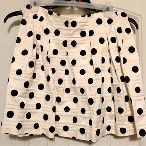Polka dot pleated skirt banana republic